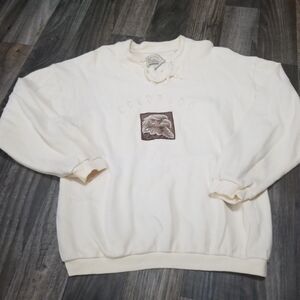 Vintage Habitat Wilderness Mens XL Cotton Long Sleeve Embroidered Eagle Colorado